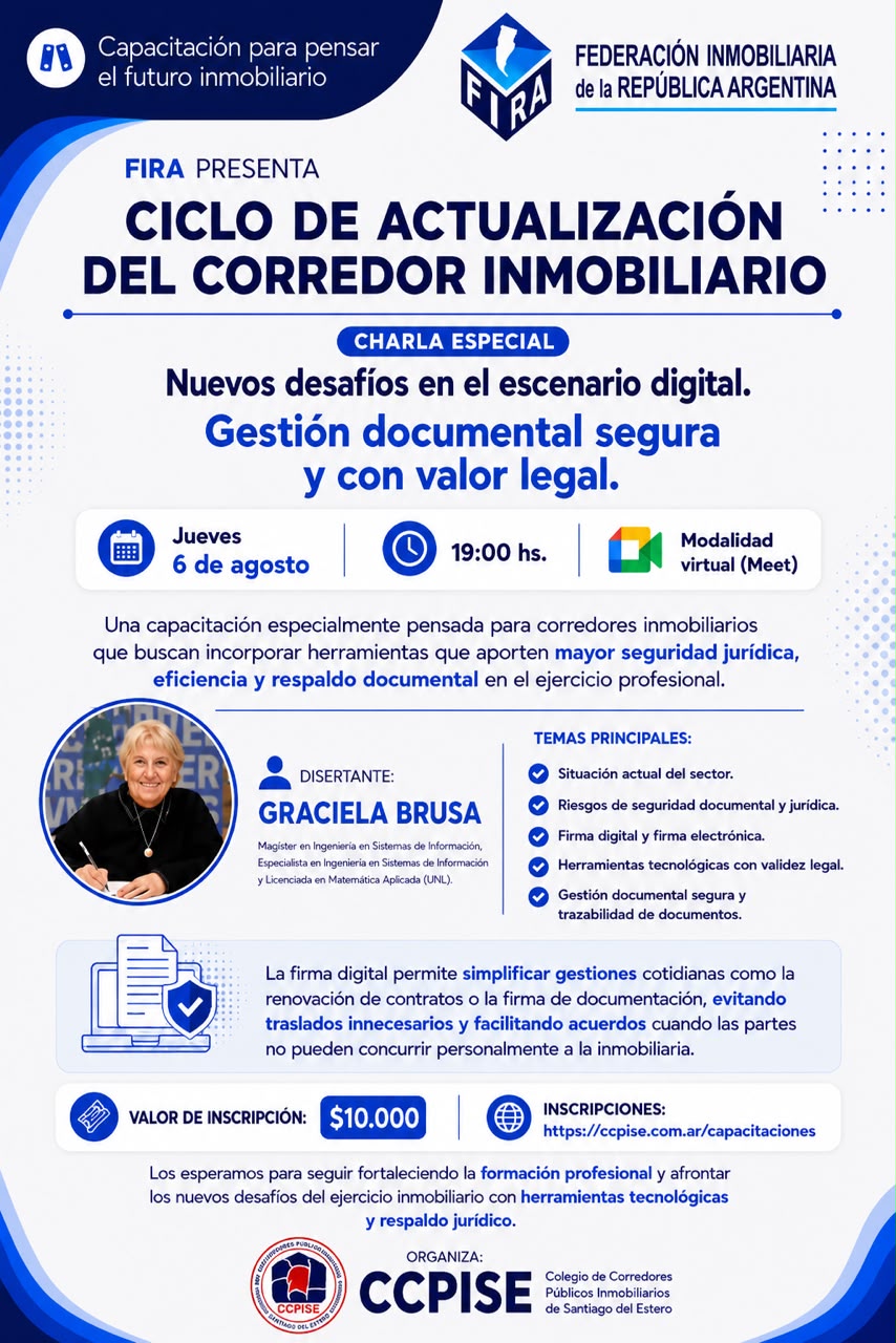 5ta JORNADA DE CAPACITACION FIRA, FIRMA DIGITAL Y ELECTRONICA