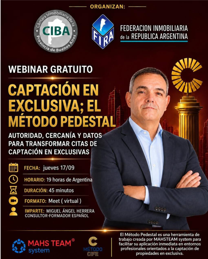 9va Capacitacion FIRA, Captacion en Exclusiva: El Metodo Pedestal